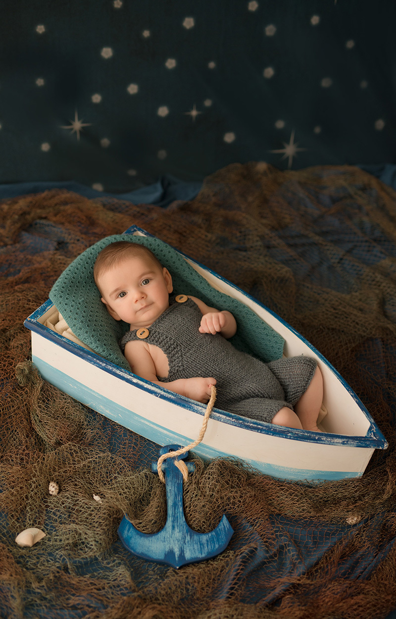 foto de bebe em caxias do sul fotografa morgana perini bebe no barco azul