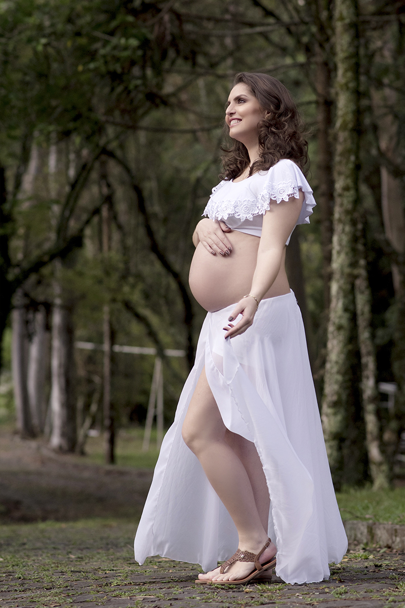 Foto de gestante em caxias do sul fotografa morgana perini gestante vestida de branco