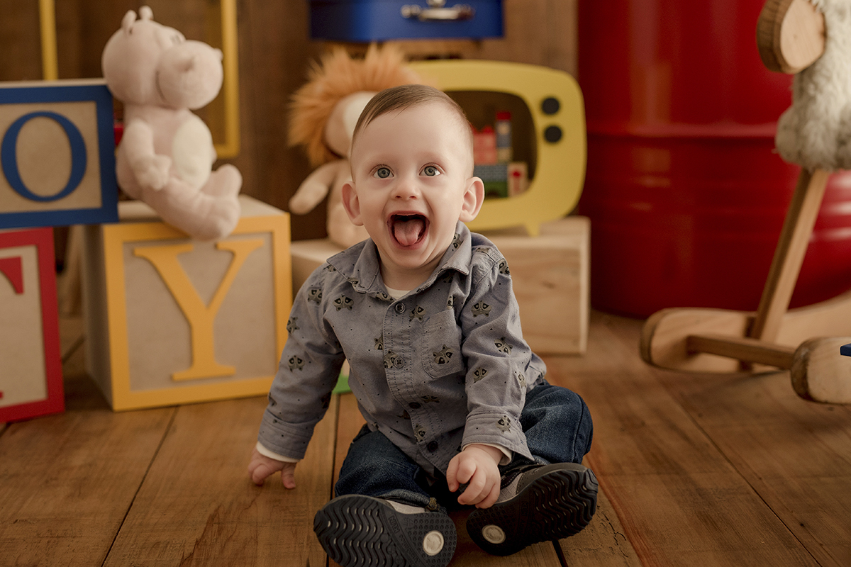 Foto de bebe em caxias do sul fotografa morgana perini bebe sorrindo 