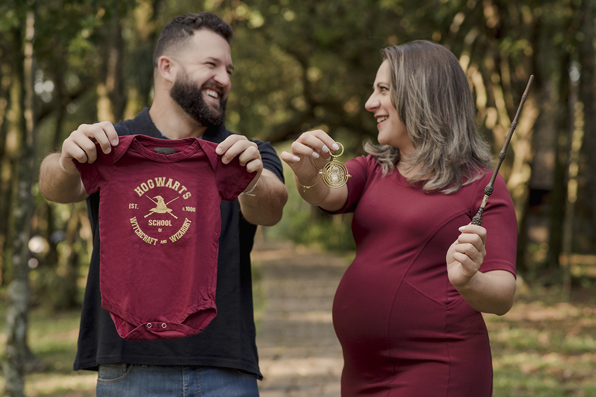 Foto de gestante em caxias do sul fotografa morgana perini harry potter