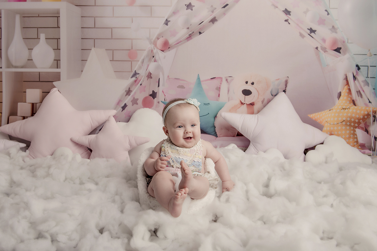 Foto de bebe em caxias do sul fotografa morgana perini bebe estrelas rosas