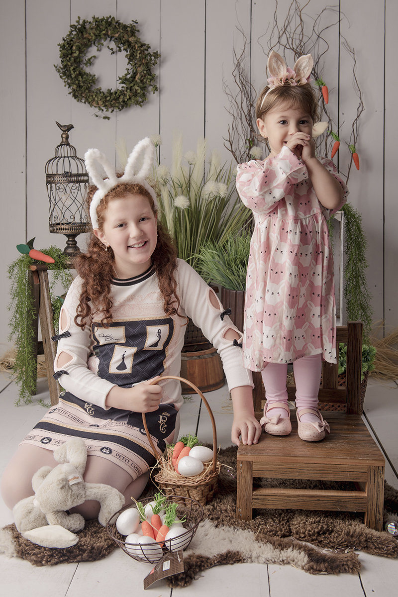 Foto criança em caxias do sul fotografa morgana perini meninas pascoa2020