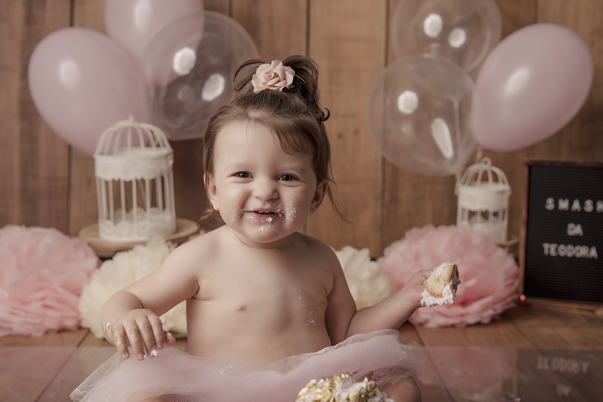 Foto de bebe em caxias do sul fotografa morgana perini sorriso chuquinha rosa