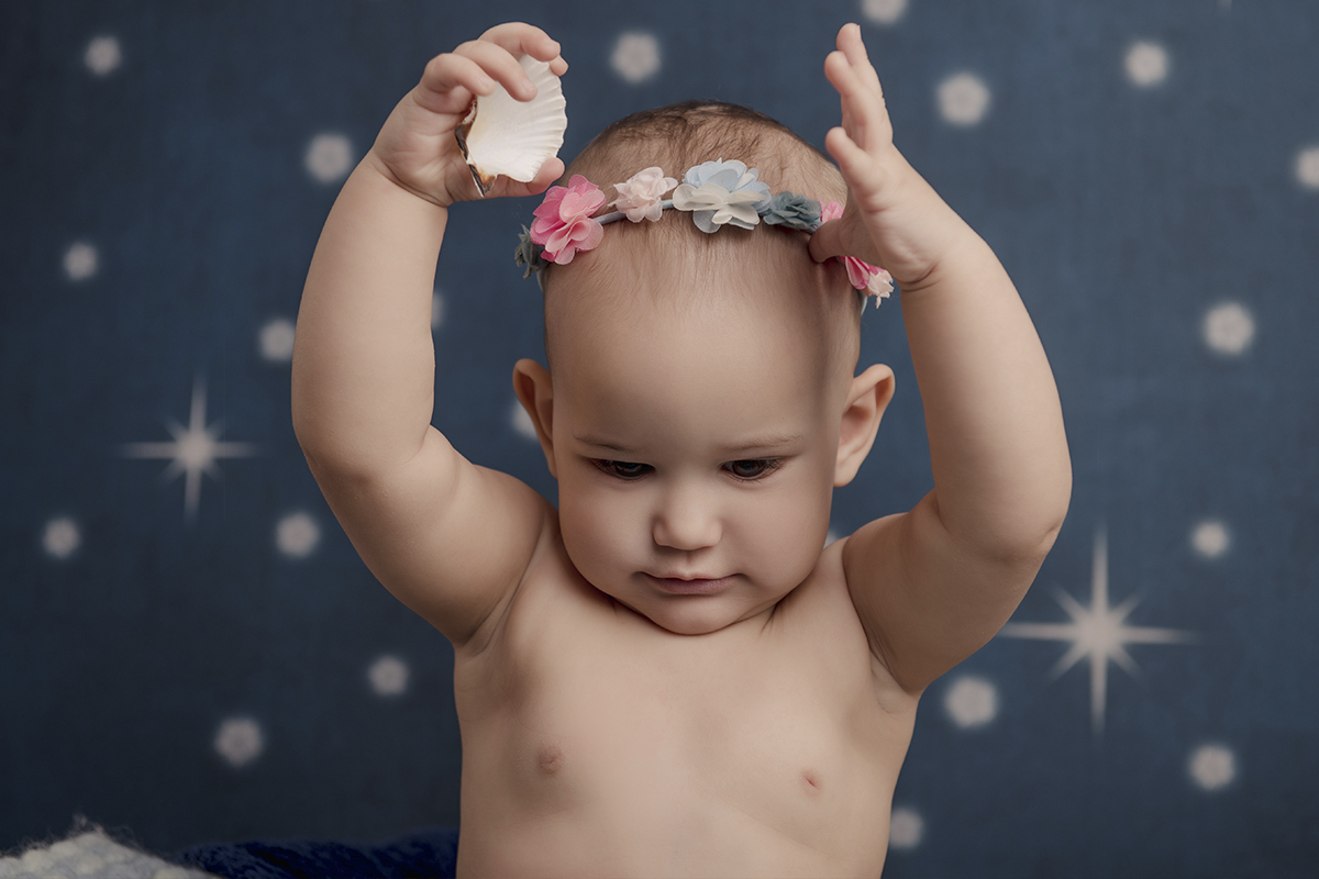 Foto de bebe em caxias do sul fotografa morgana perini menina concha do mar