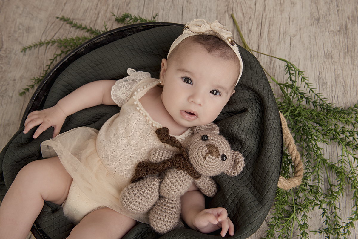 Foto de bebe em caxias do sul fotografa morgana perini bebe morenalinda com ursinho