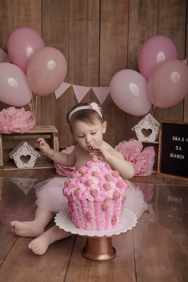 Foto de smash em caxias do sul fotografa morgana perini bolo rosa