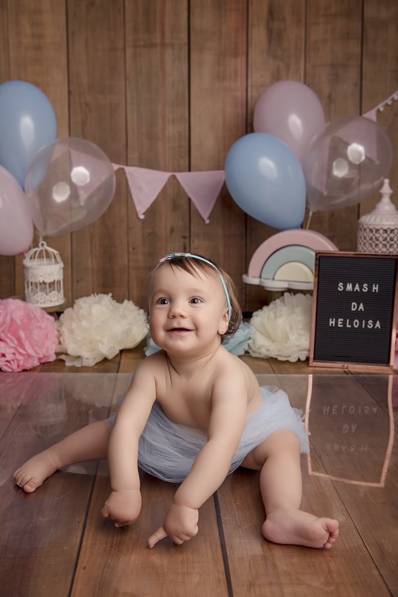 Foto de smash em caxias do sul fotografa morgana perini menina loira azul rosa