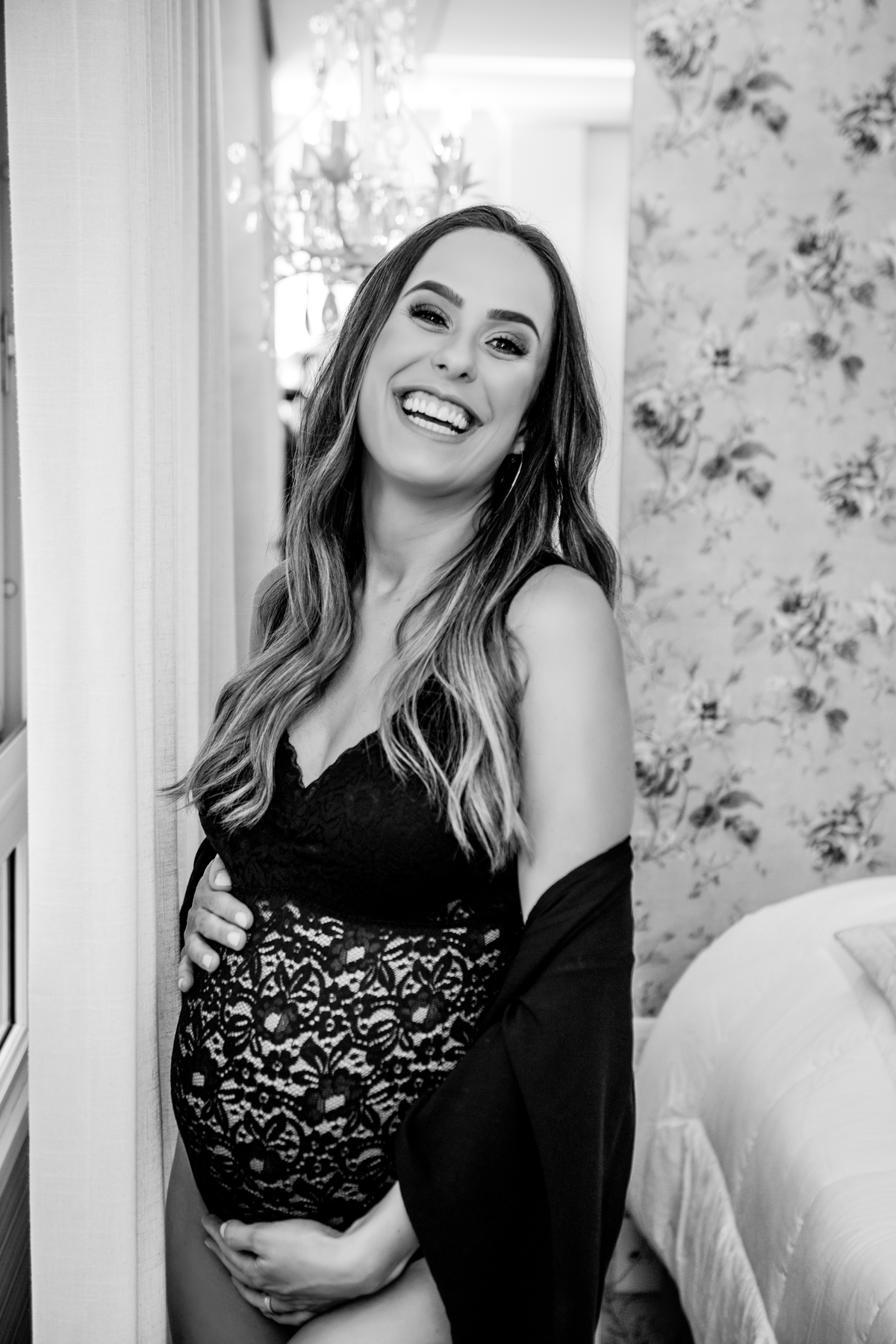  body rendadogestante sorrindo