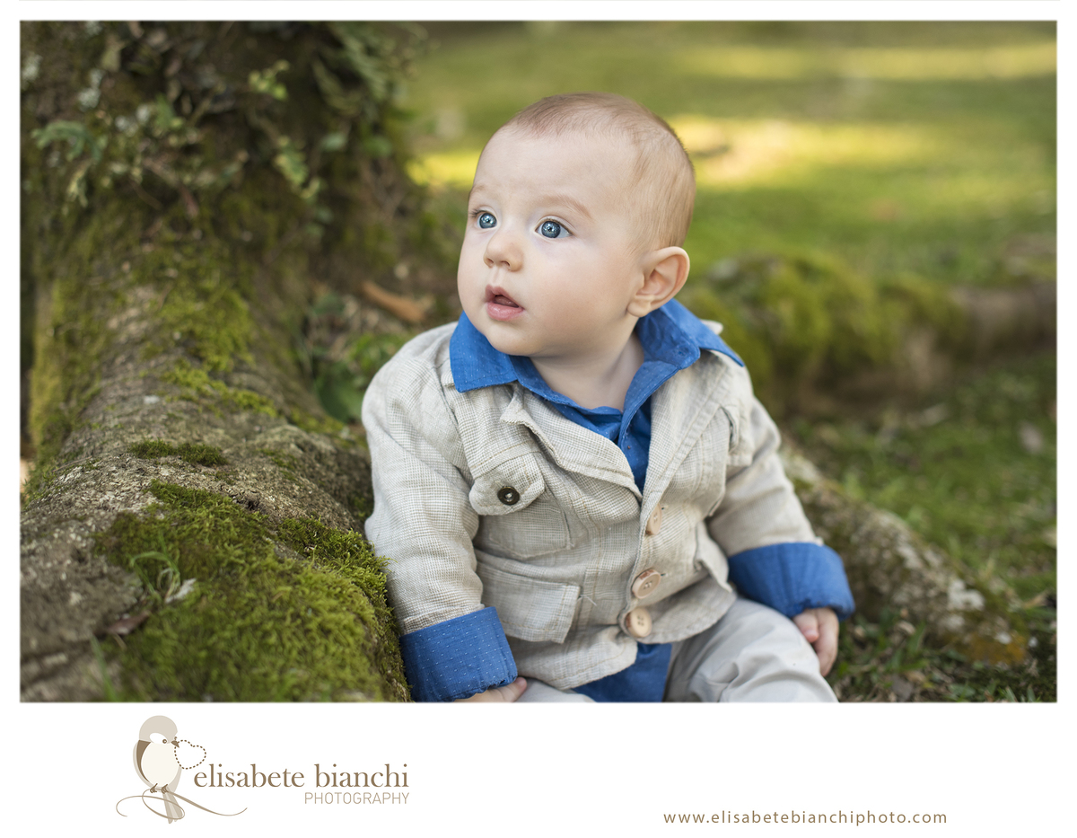 Ensaio 6 meses bebê e família em sessão externa Caxias do Sul