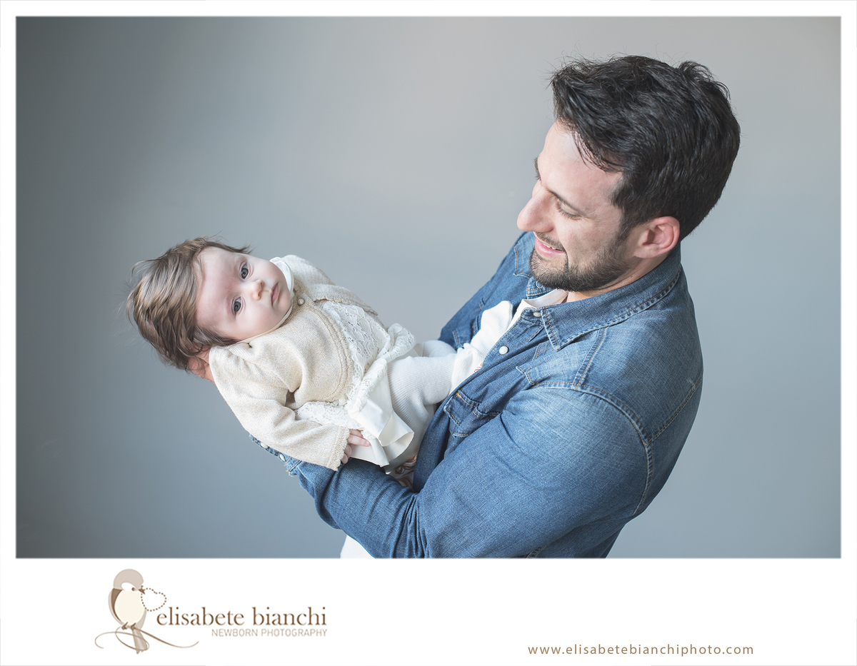 Fotos bebê 3 meses ensaio acompanhamento trimestral pai Caxias do Sul