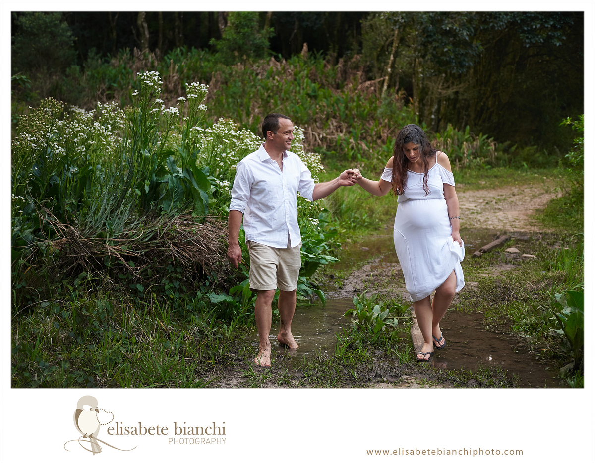 Gestação em fotos ensaio fotográfico externo Caxias do Sul conexão com a natureza