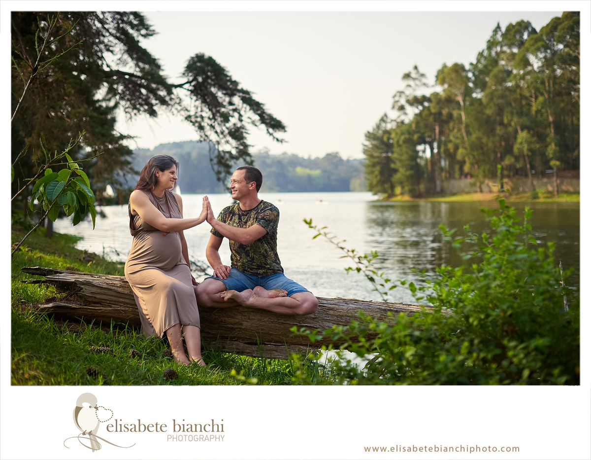 Gestação em fotos ensaio fotográfico externo Caxias do Sul conexão com a natureza