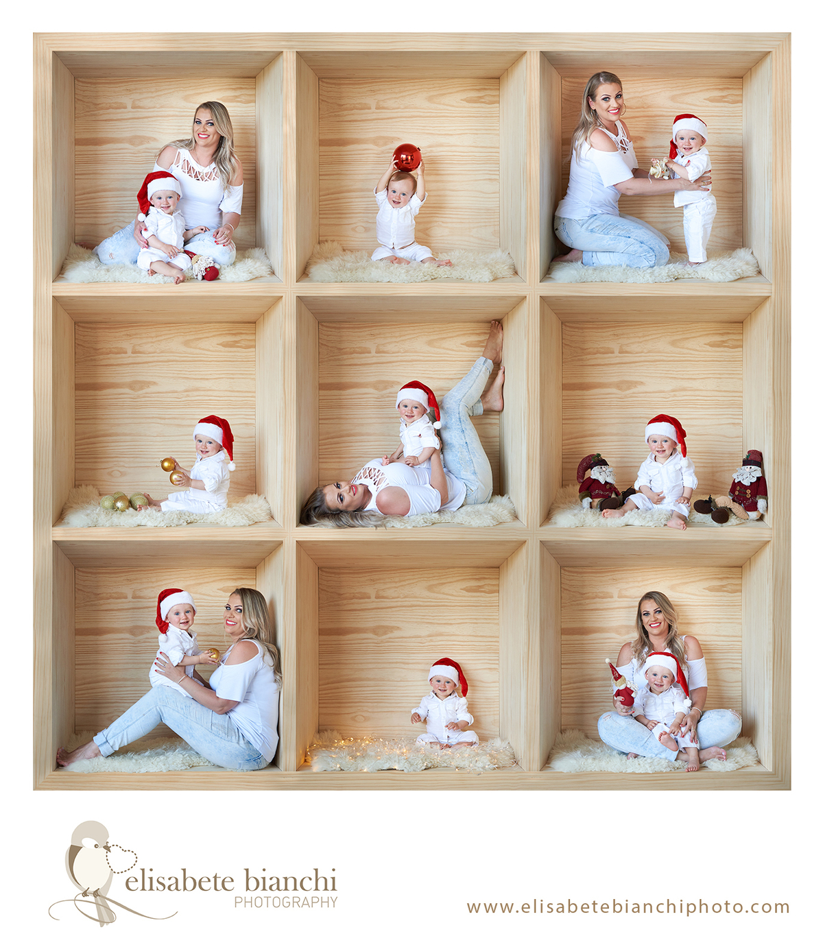 Natal na caixa mini-ensaio natalino mini-sessão fotográfica de natal Caxias do Sul