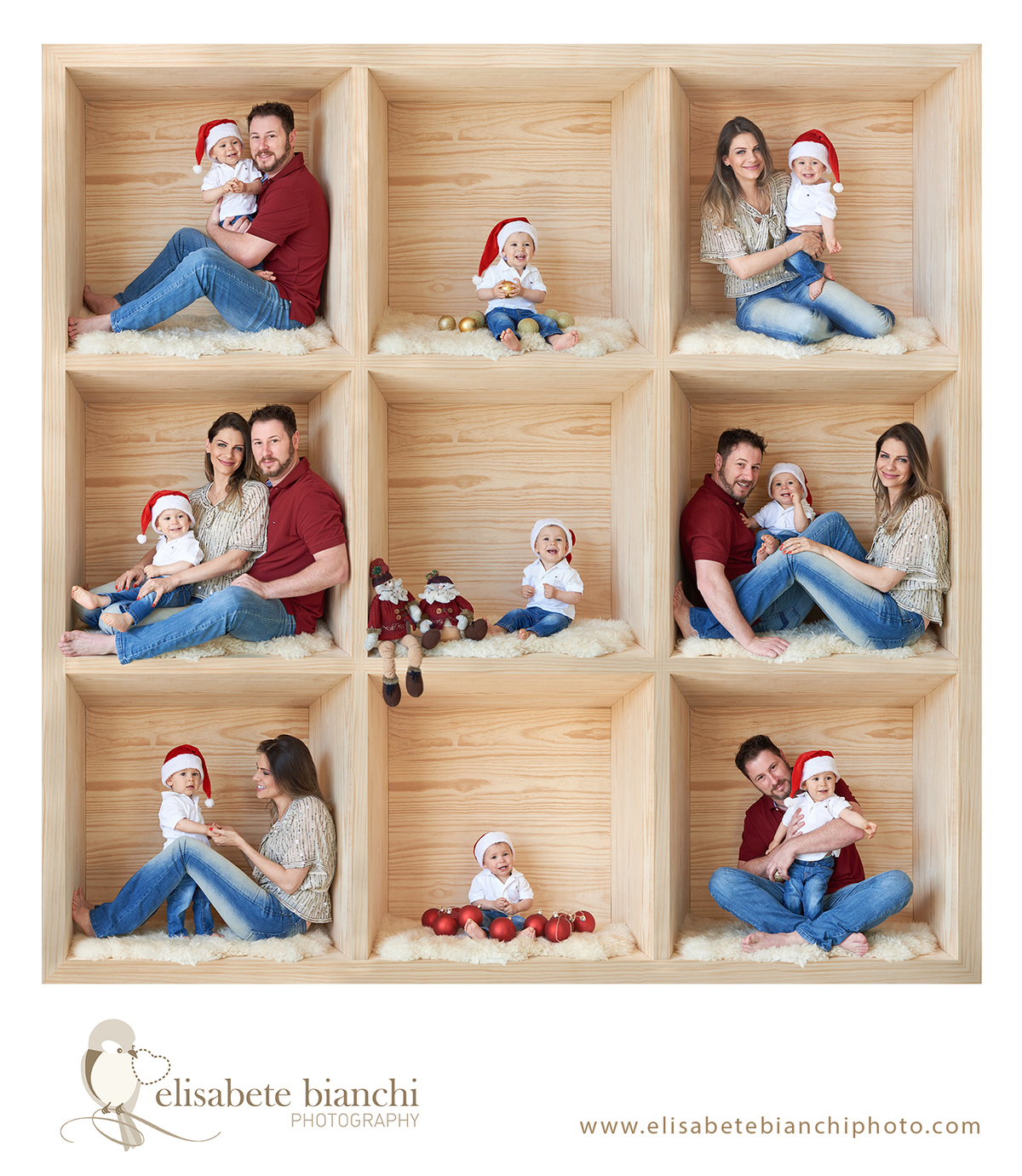 Natal na caixa mini-ensaio natalino mini-sessão fotográfica de natal Caxias do Sul