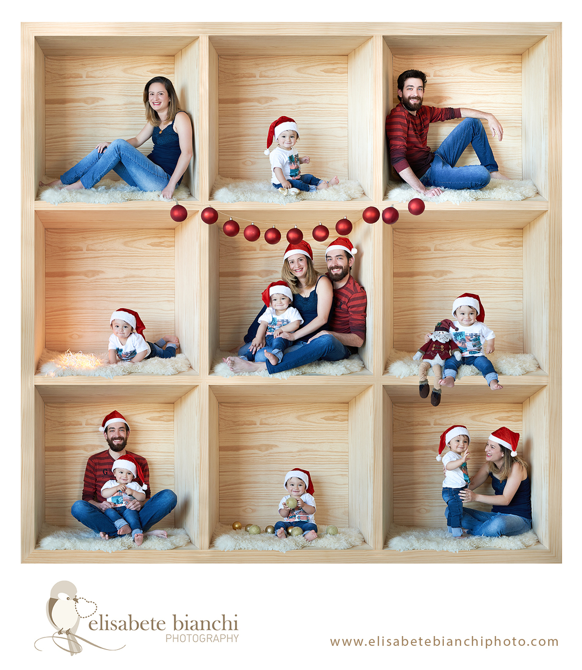 Natal na caixa mini-ensaio natalino mini-sessão fotográfica de natal Caxias do Sul
