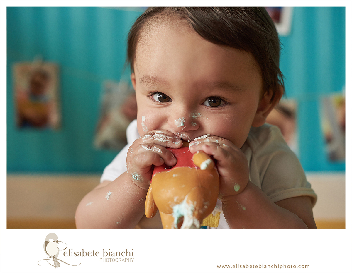 Cake Smash sessão de fotos 1 aninho esmaga o bolo ensaio de aniversário bebê Caxias do Sul