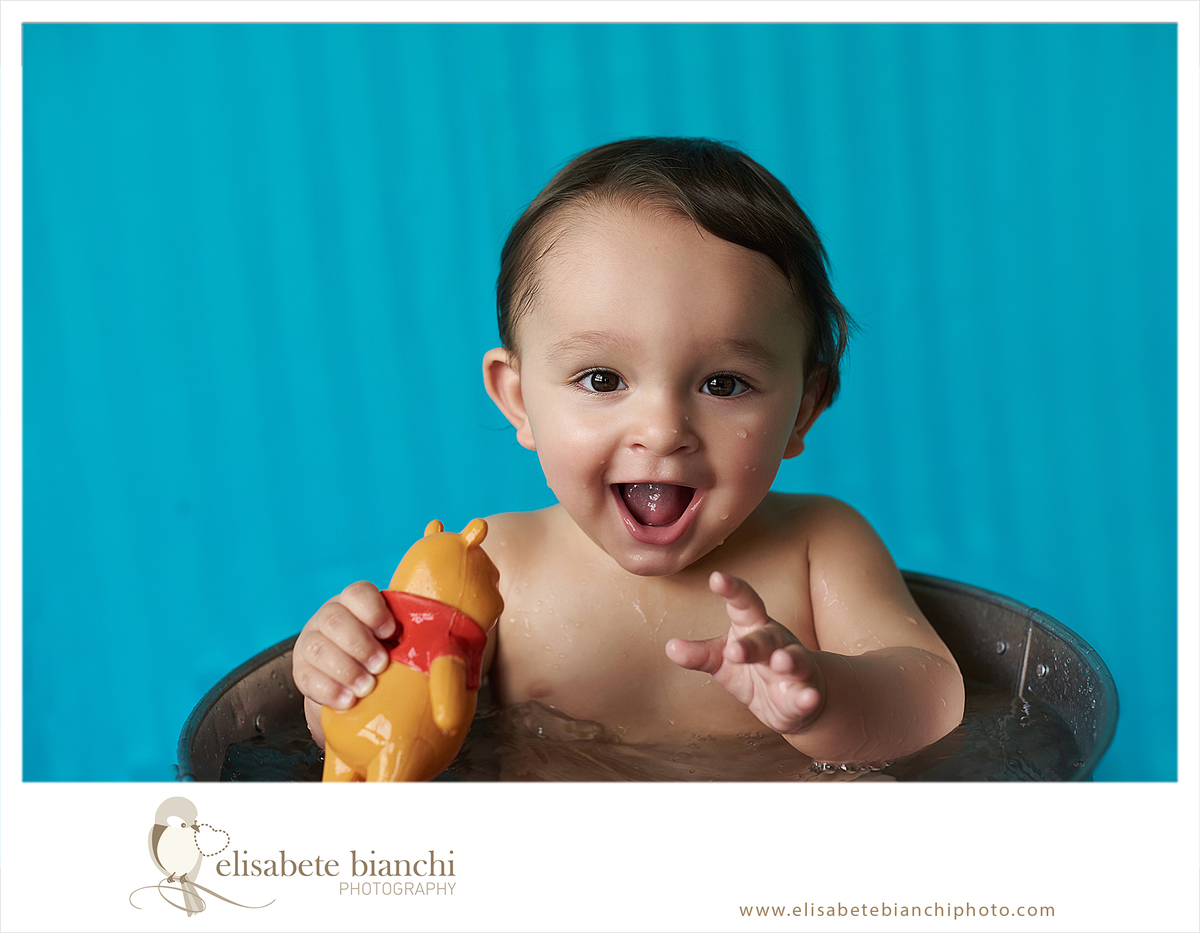 Cake Smash sessão de fotos 1 aninho banho tina ensaio de aniversário bebê Caxias do Sul
