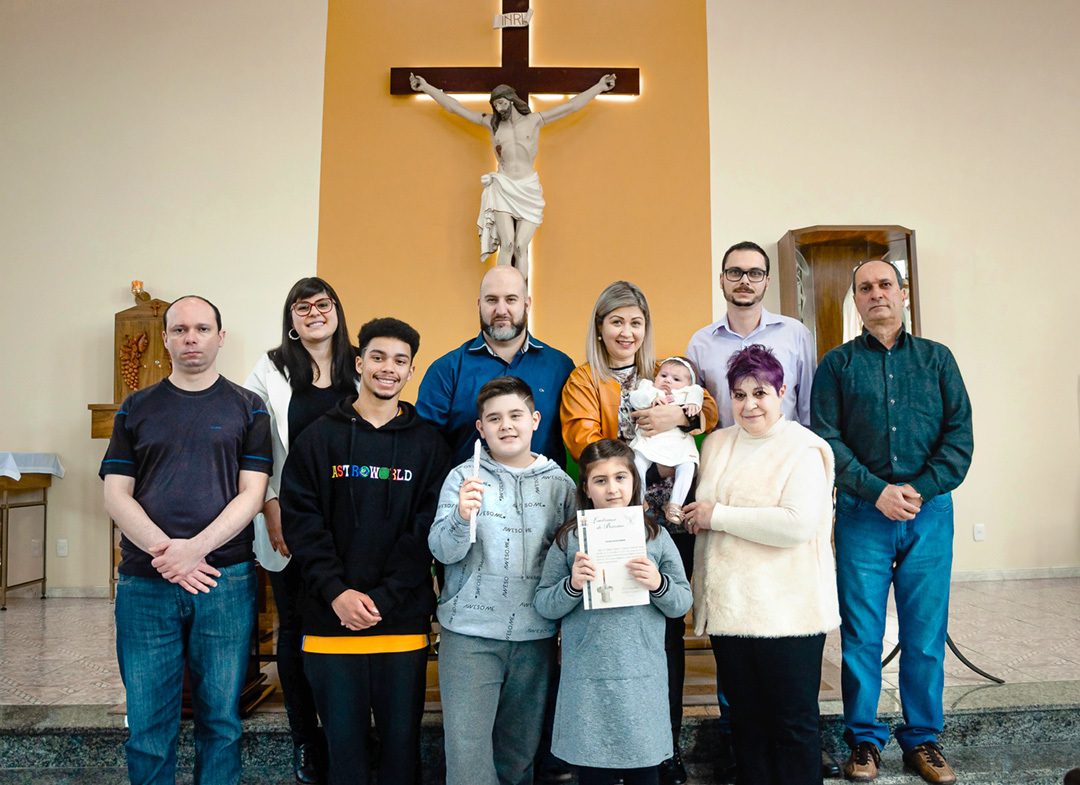 Batizado da Isis com a família