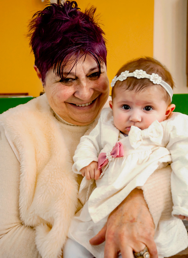 Vovó em batismo de Heloísa