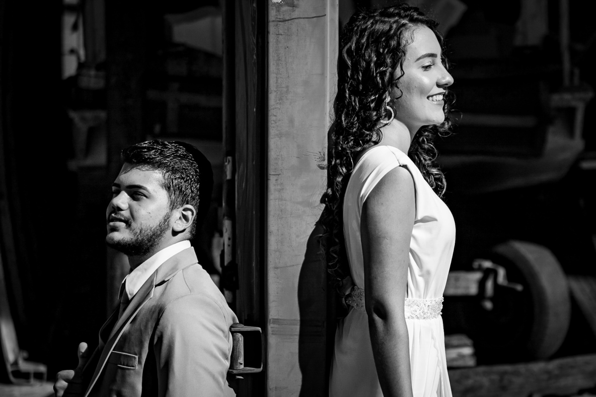 casal em preto e branco