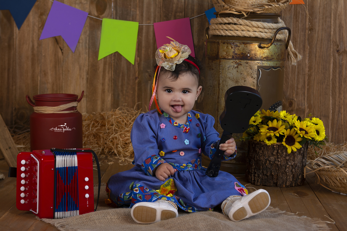 ensaio bebê 10 meses, ensaio bebê festa junina