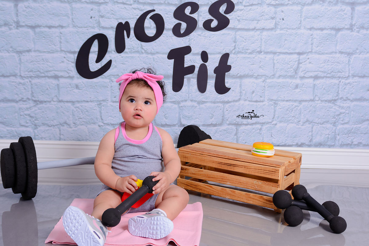 ensaio bebê 11 meses, ensaio bebê cross fit