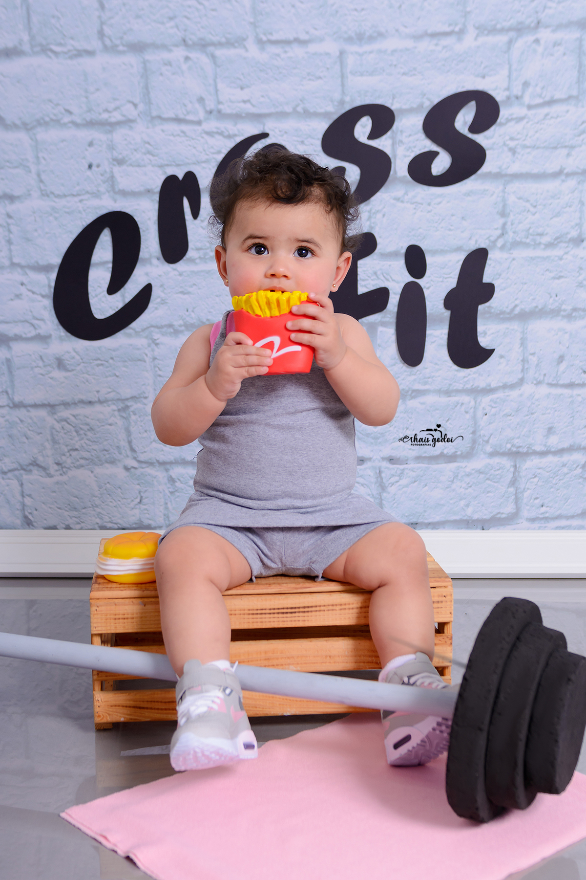 ensaio bebê 11 meses, ensaio bebê cross fit