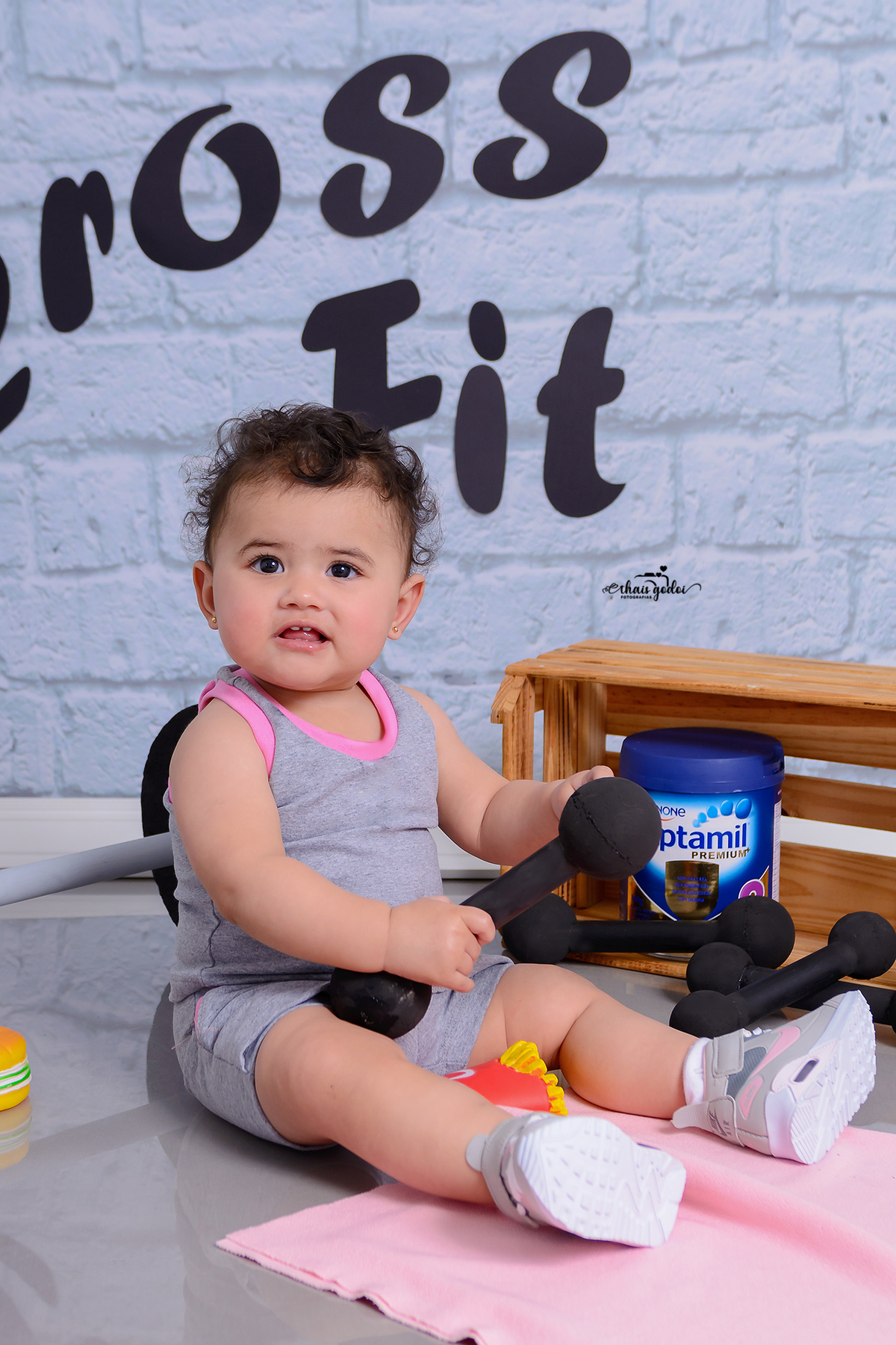 ensaio bebê 11 meses, ensaio bebê cross fit