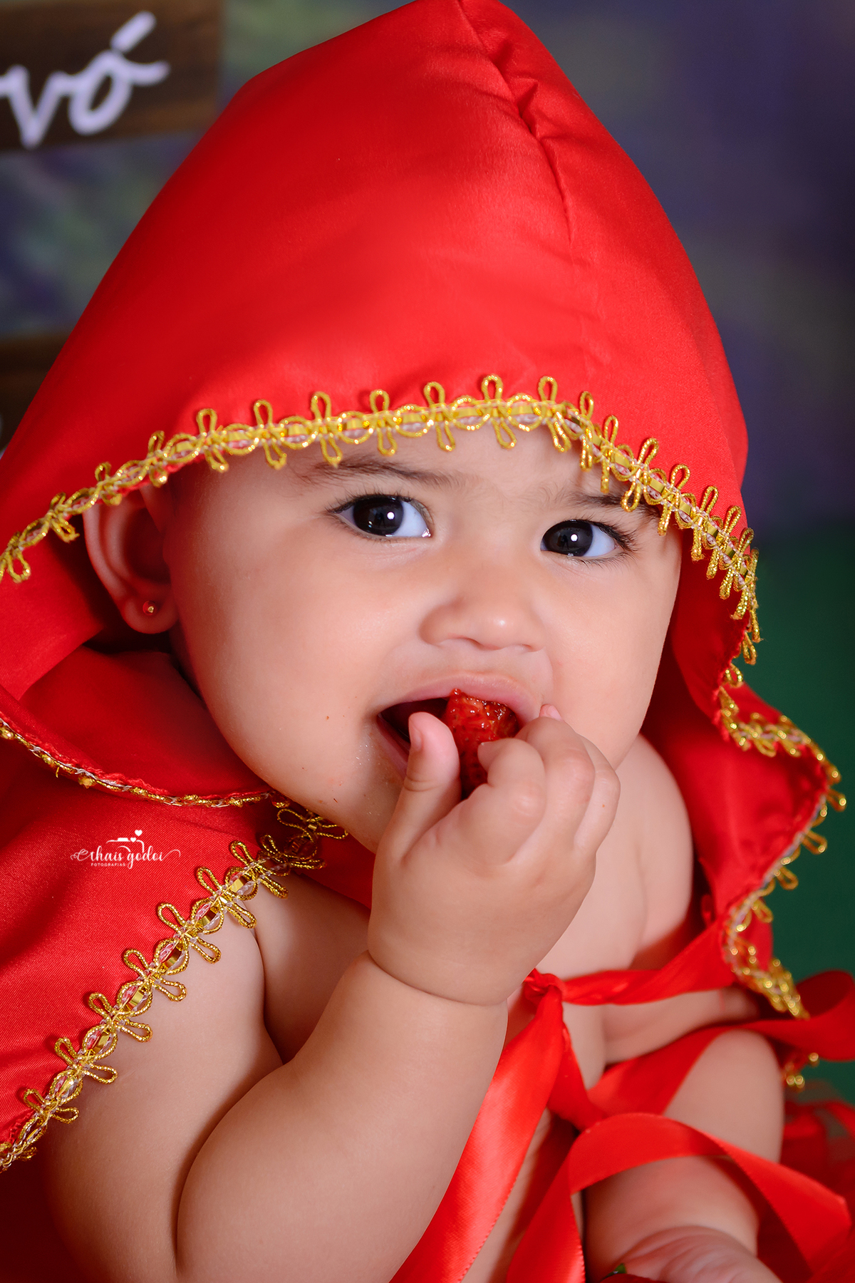 ensaio bebê 1 aninho, ensaio chapeuzinho vermelho