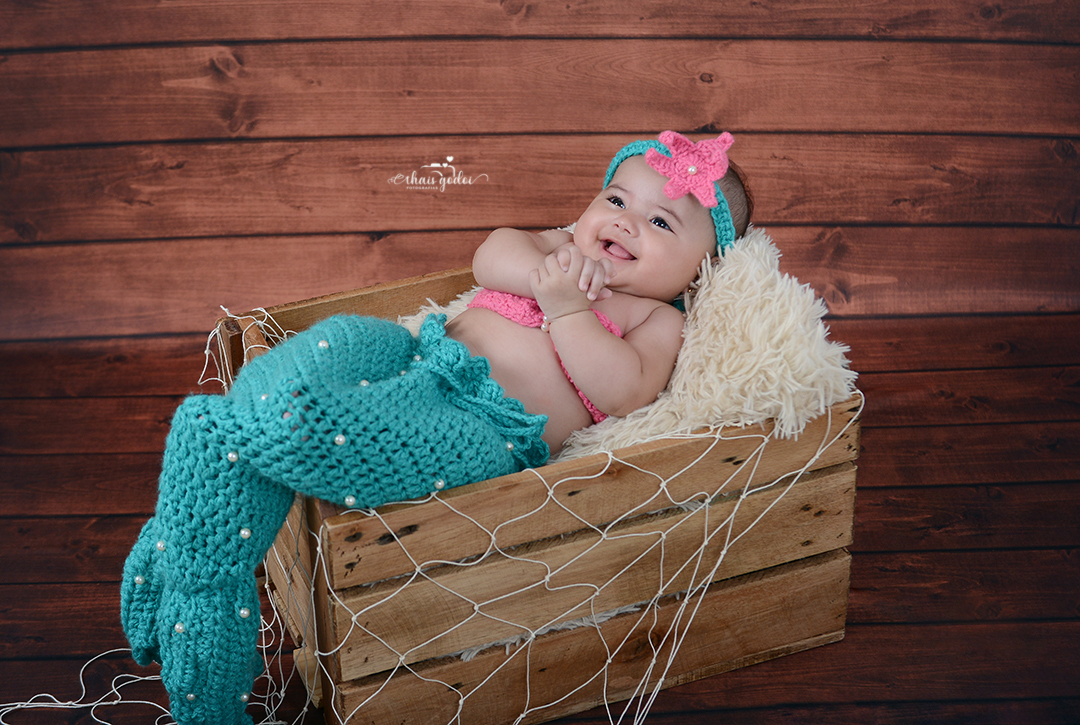 ensaio bebê 4 meses, ensaio bebê sereia