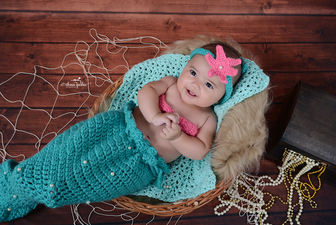 ensaio bebê 4 meses, ensaio bebê sereia