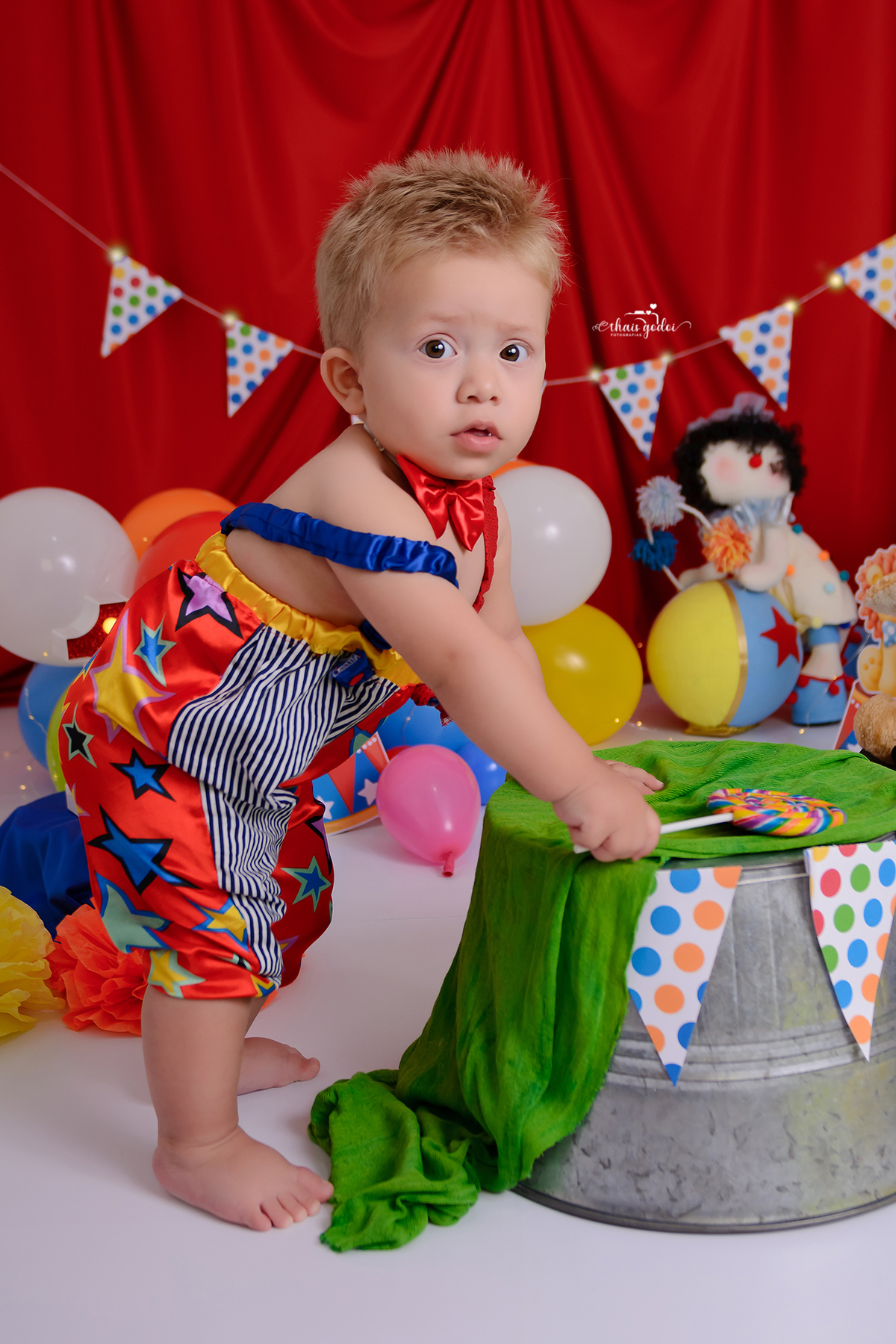 smash the cake, ensaio de 1 ano, ensaio circo, mesversário