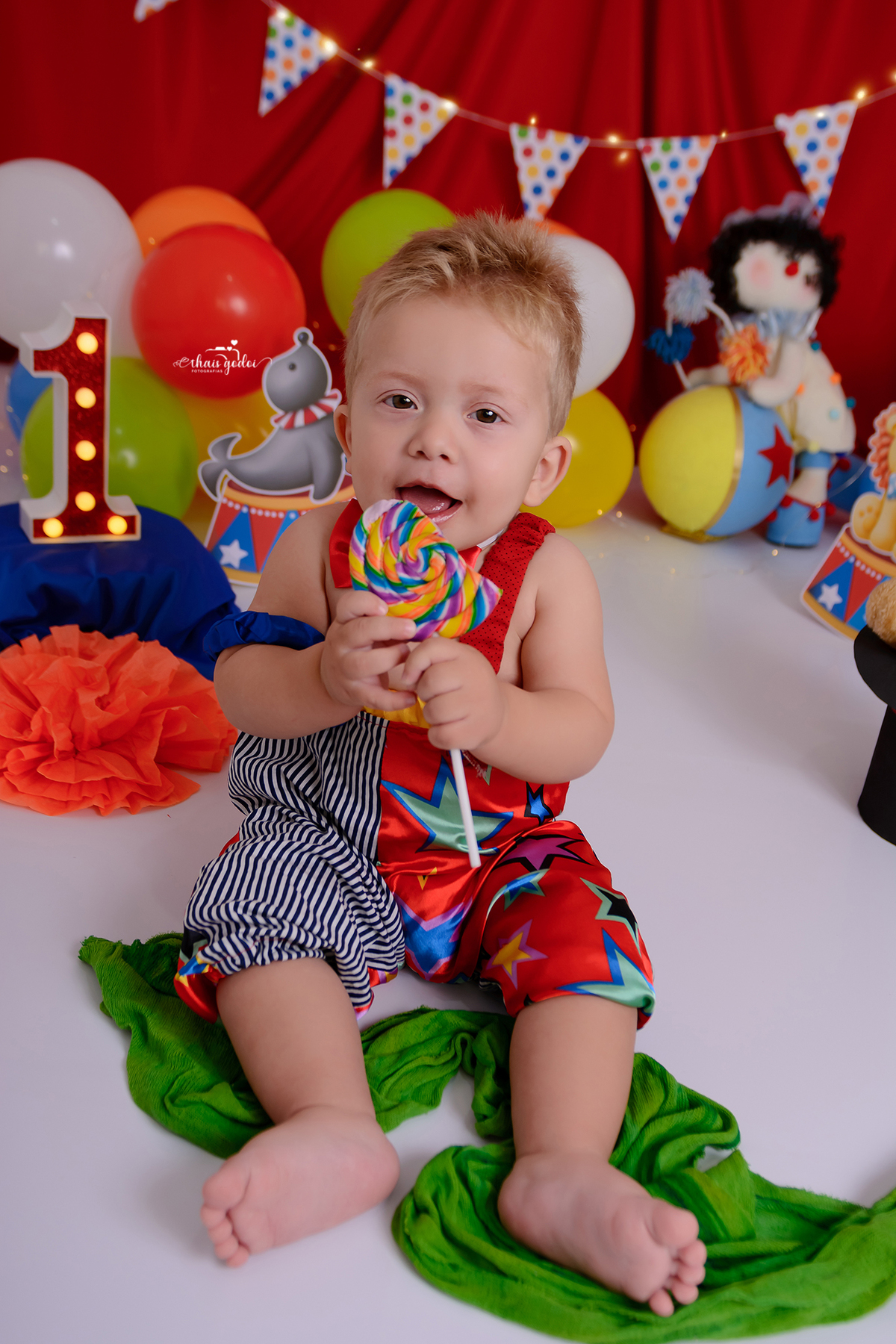 smash the cake, ensaio de 1 ano, ensaio circo, mesversário