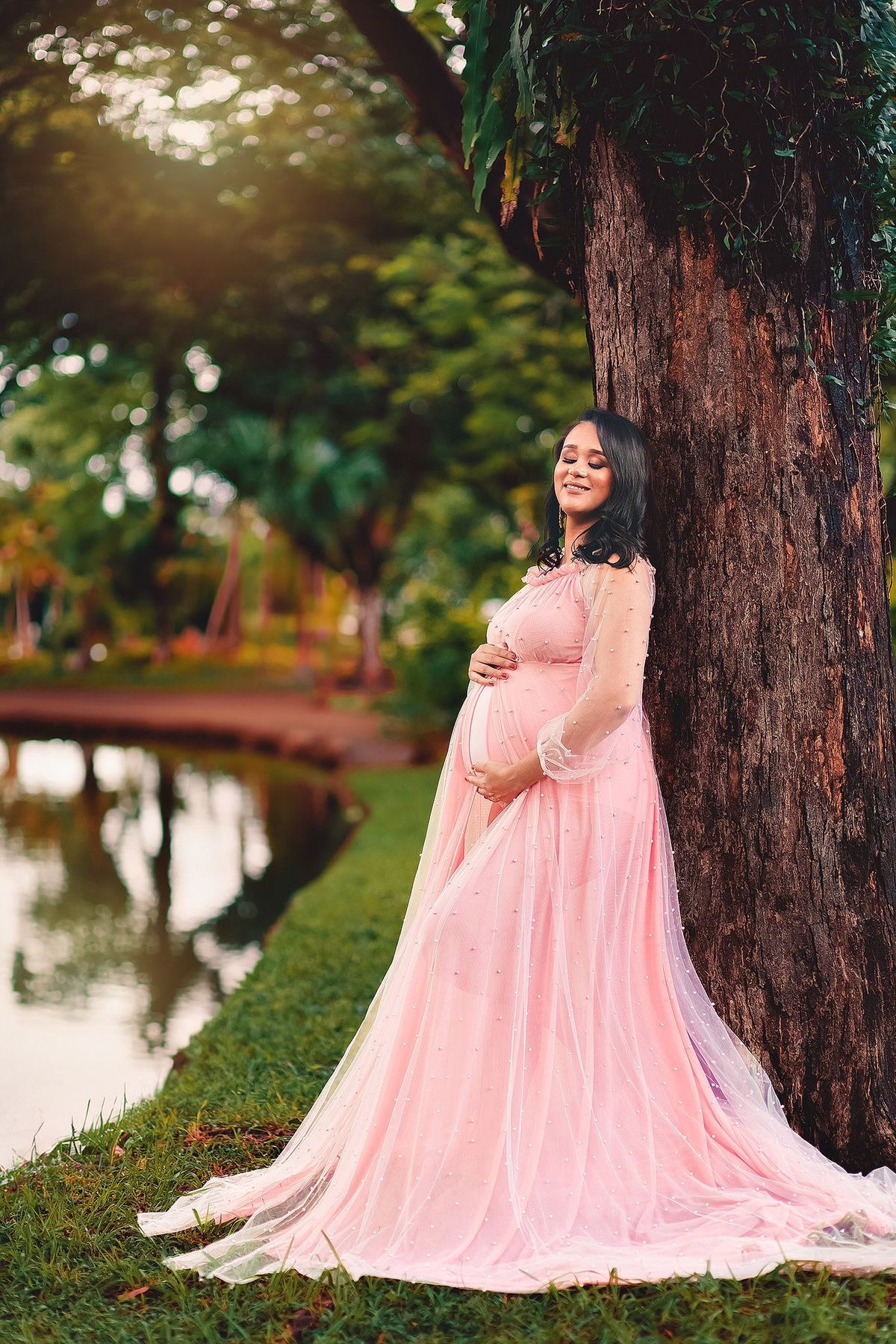 Gestante de Rosa de Pérolas, em Americana - SP