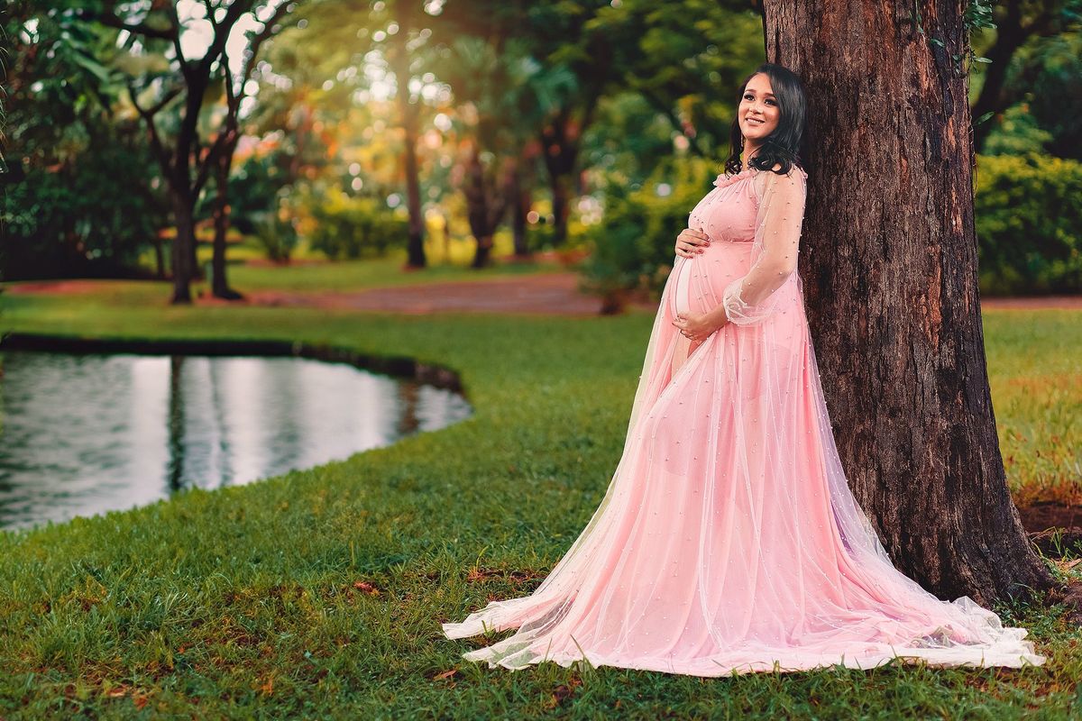 Gestante de Rosa de Pérolas, em Americana - SP