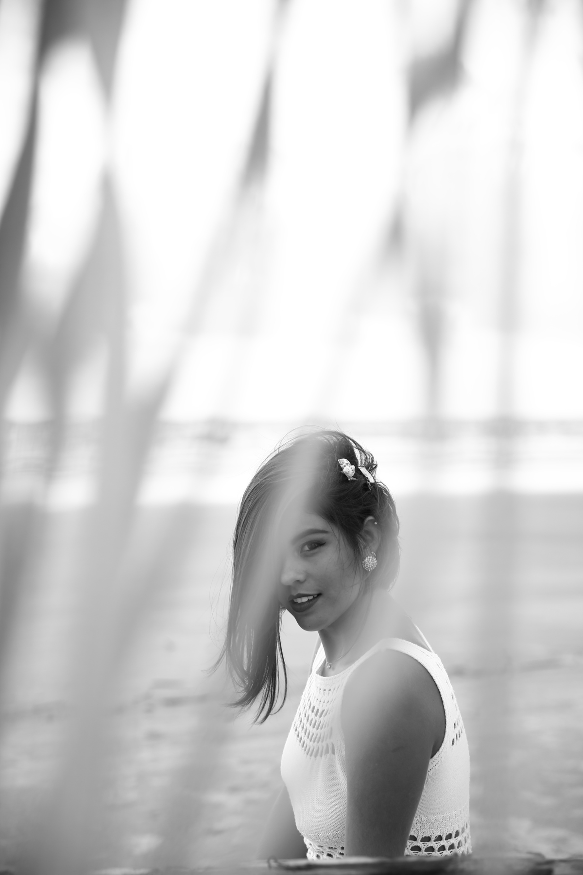 foto de noiva na praia