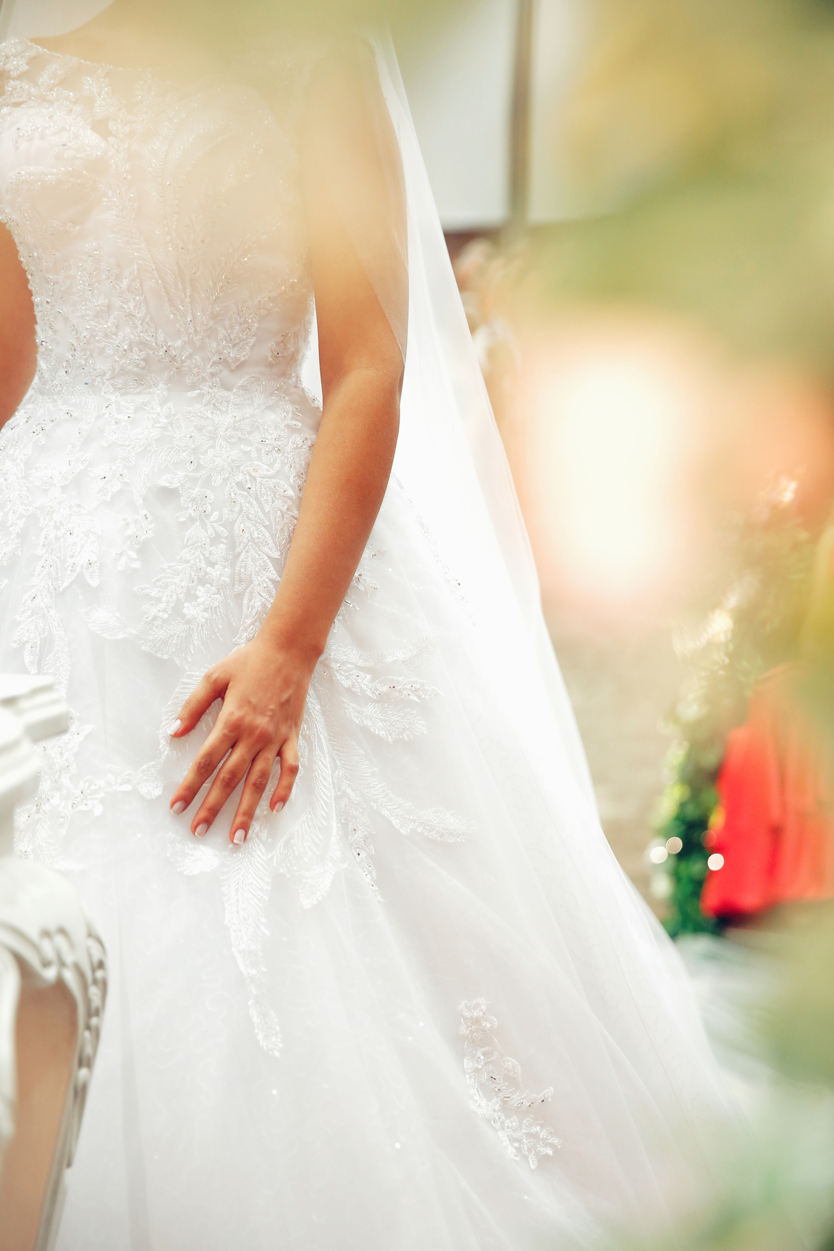detalhes do vestido da noiva por Lucas Anderi em Goiânia Brasil