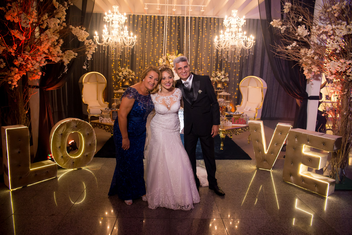 noiva com os pais
