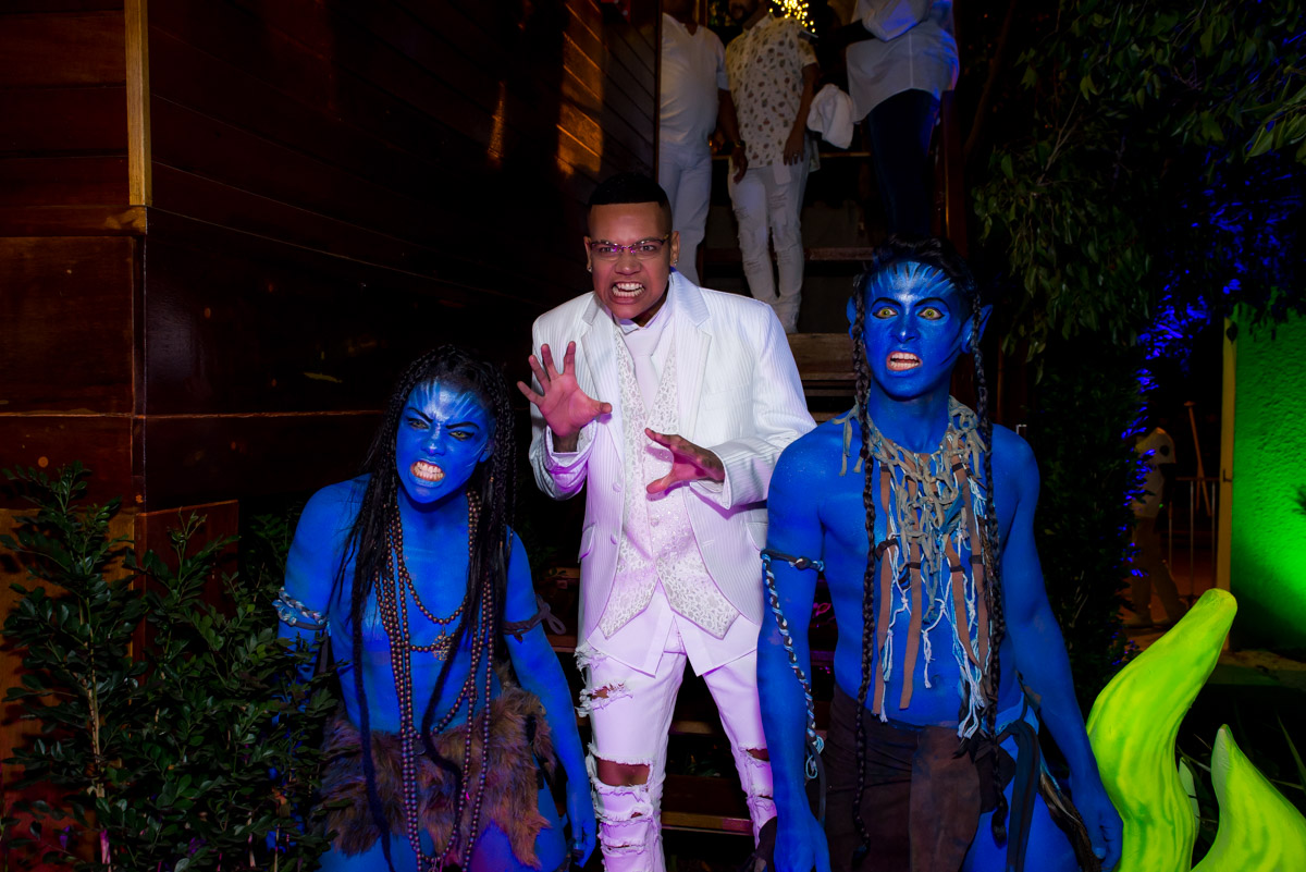 mc duduzinho com personagens vivos de avatar