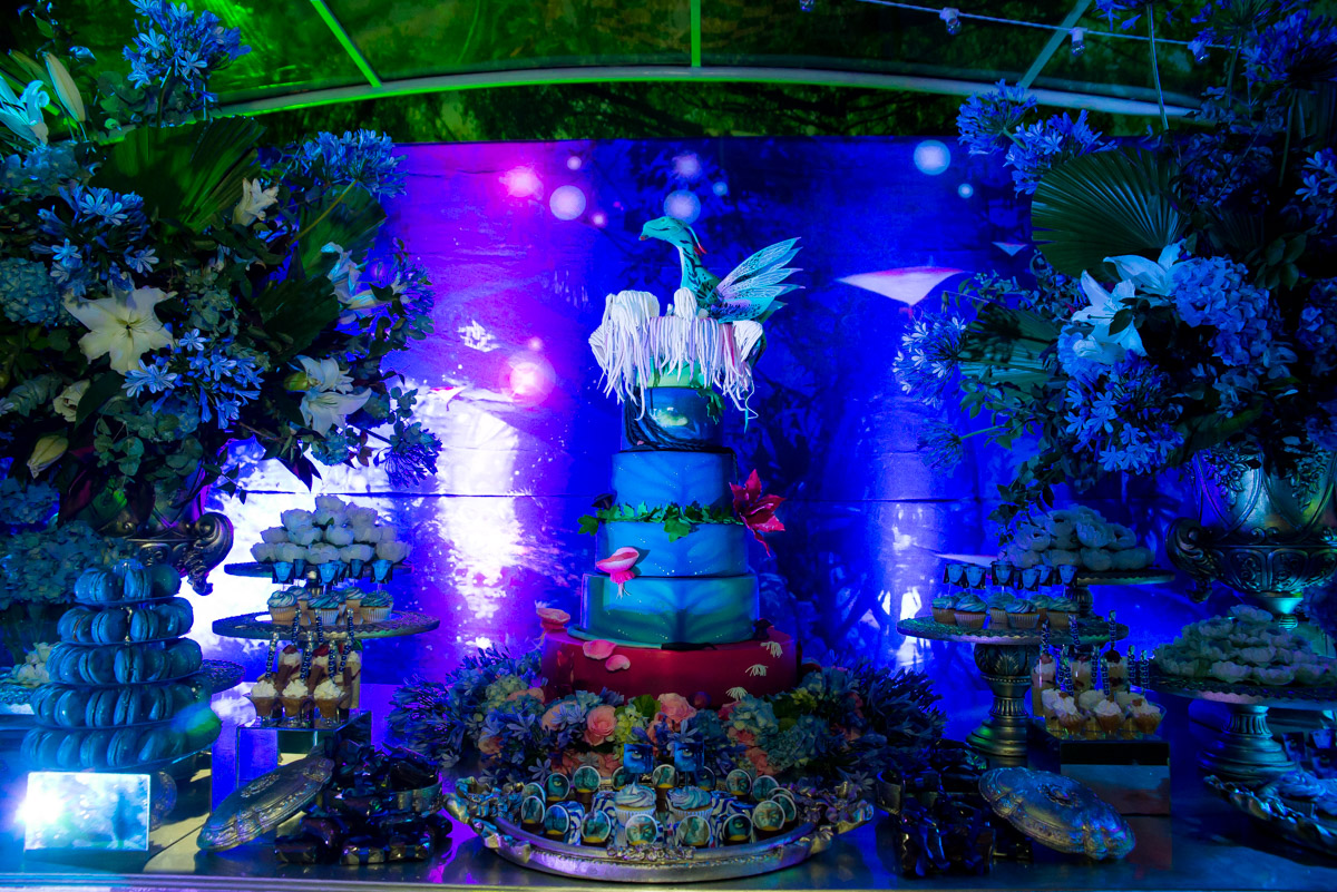 decoração em azul neon salão iris supreme aniversário mc duduzinho fotografo fabio doria