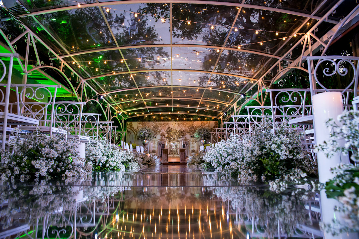 chão espelhado para casamento
