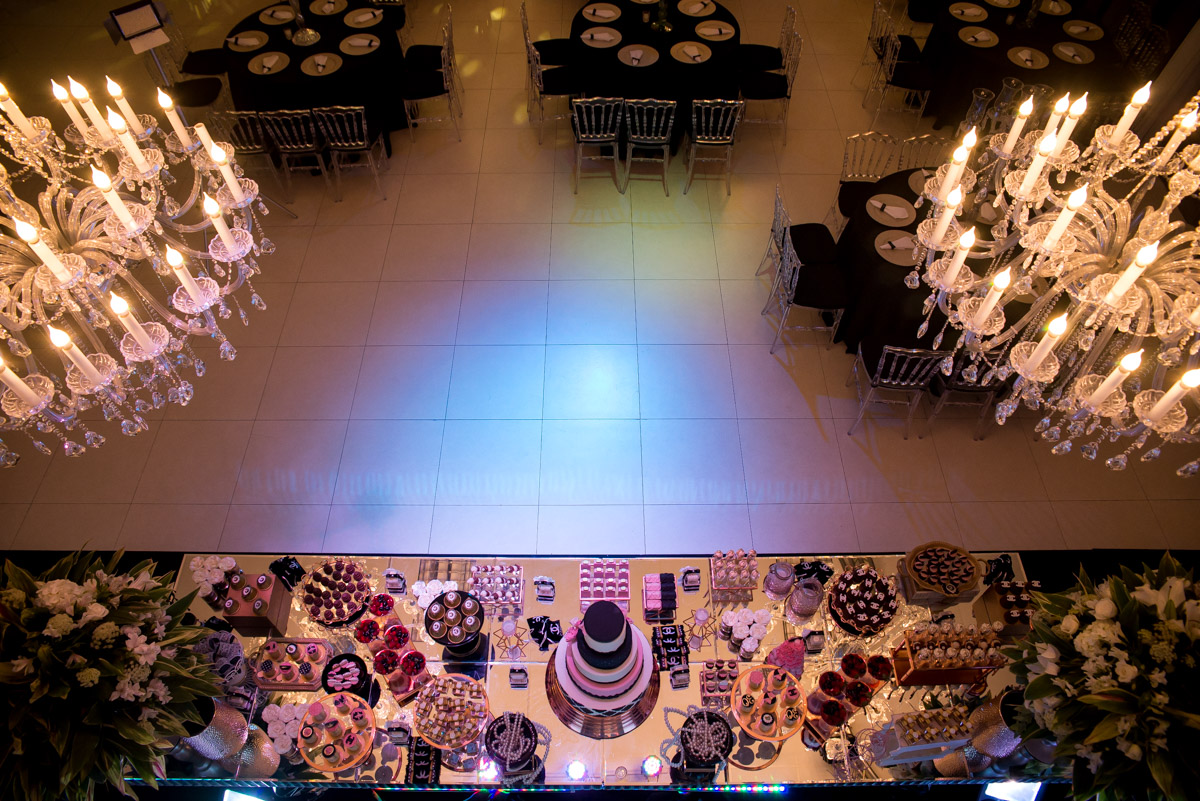 Buffet do salão Versatilly na Barra da Tijuca