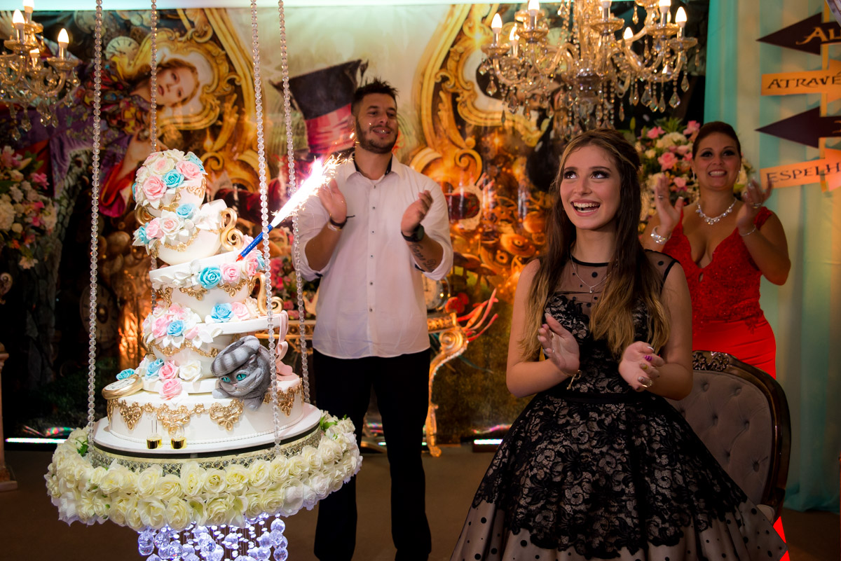 hora do parabéns para debutante