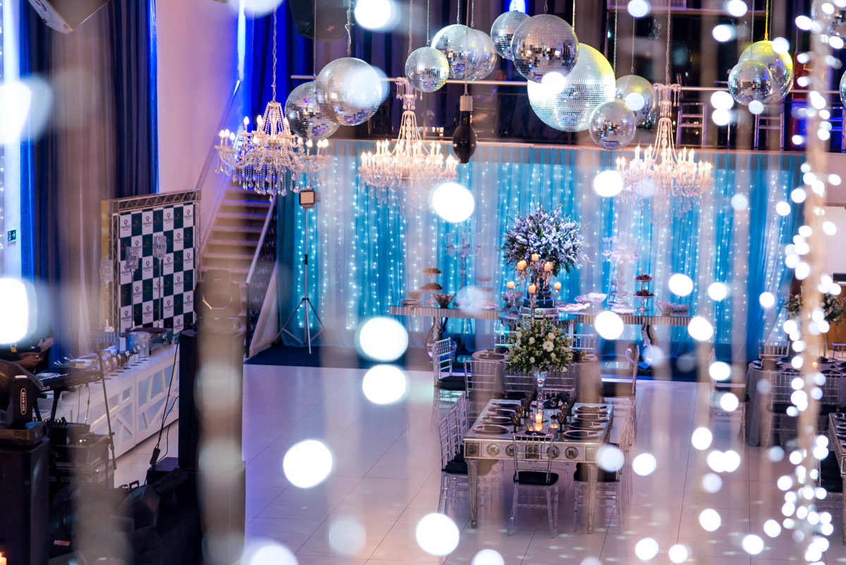 decoração do salão versatilly vista de cima