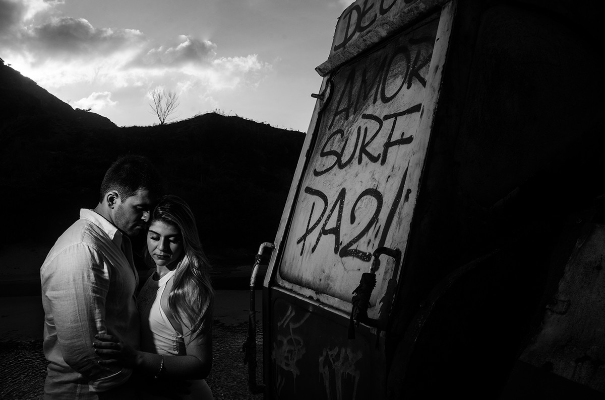 foto romântica em preto e branco fotografo fabio doria
