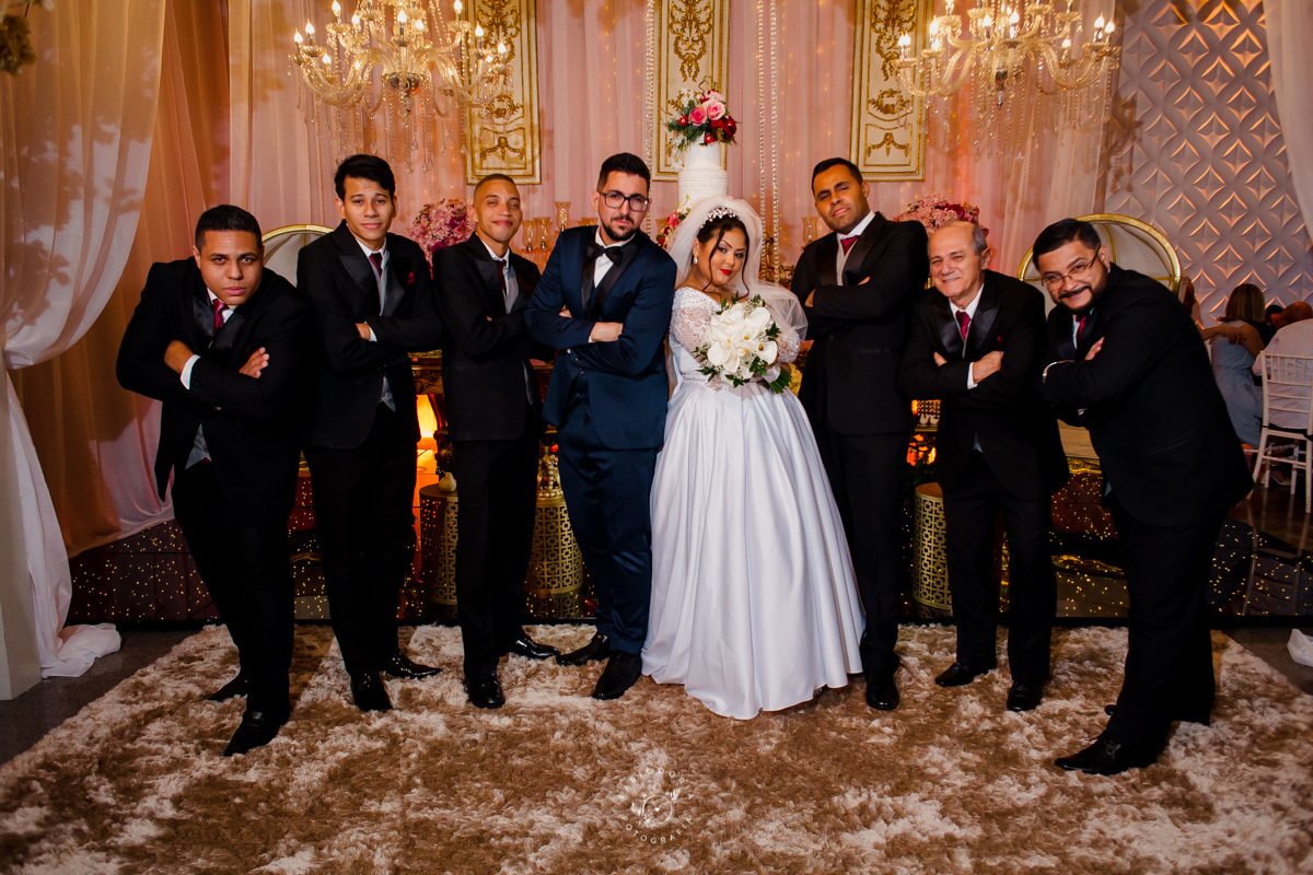 casamento salão solarium fotógrafo fabio doria o melhor do rio de janeiro noivos com padrinhos