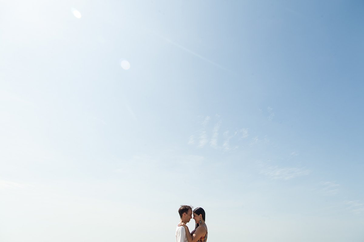 Cenário paradisíaco em ensaio de casal com o fotografo de casamento fabio doria