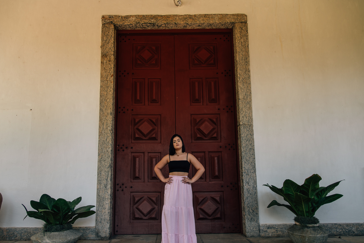 Ensaio externo debutante 15 anos sítio burle marx guaratiba fotógrafo fabio doria o melhor do rio de janeiro