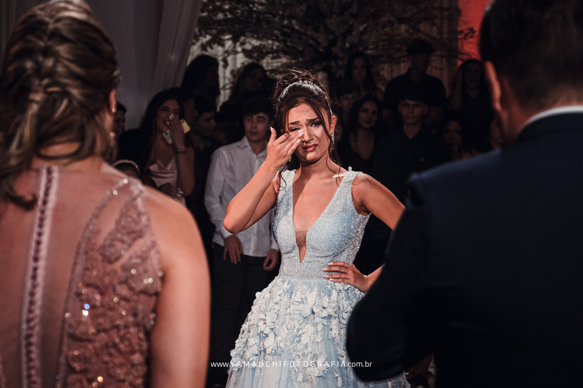 Homenagem dos pais no aniversário debutante Aruja