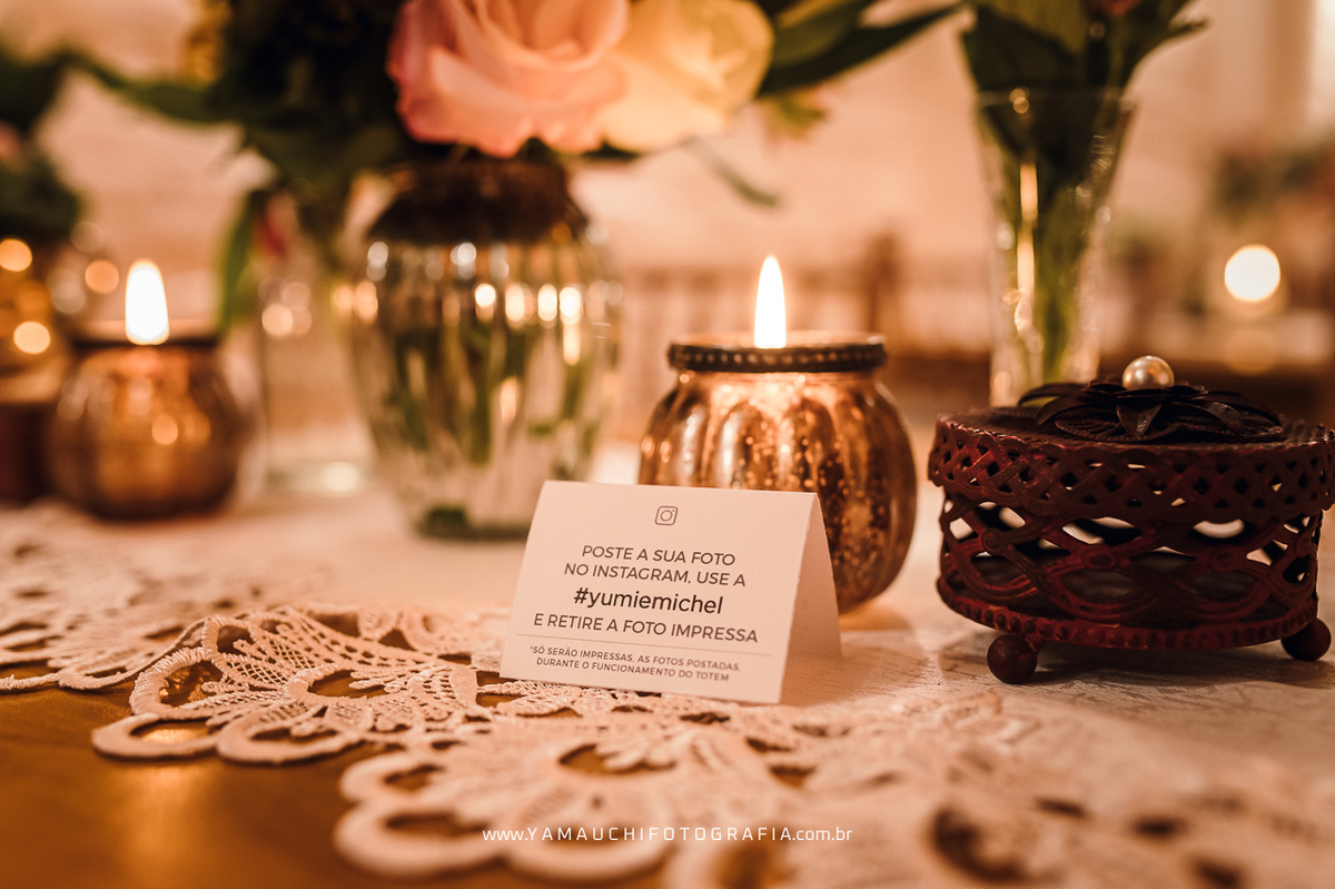 Decoração para casamento com velas